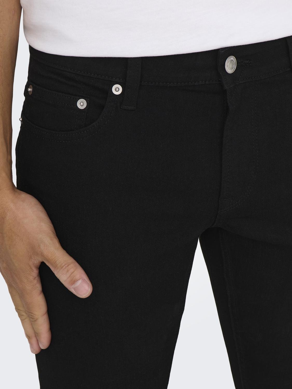 ONLY & SONS ONSLoom Slim Jeans -Black Denim - 22027899