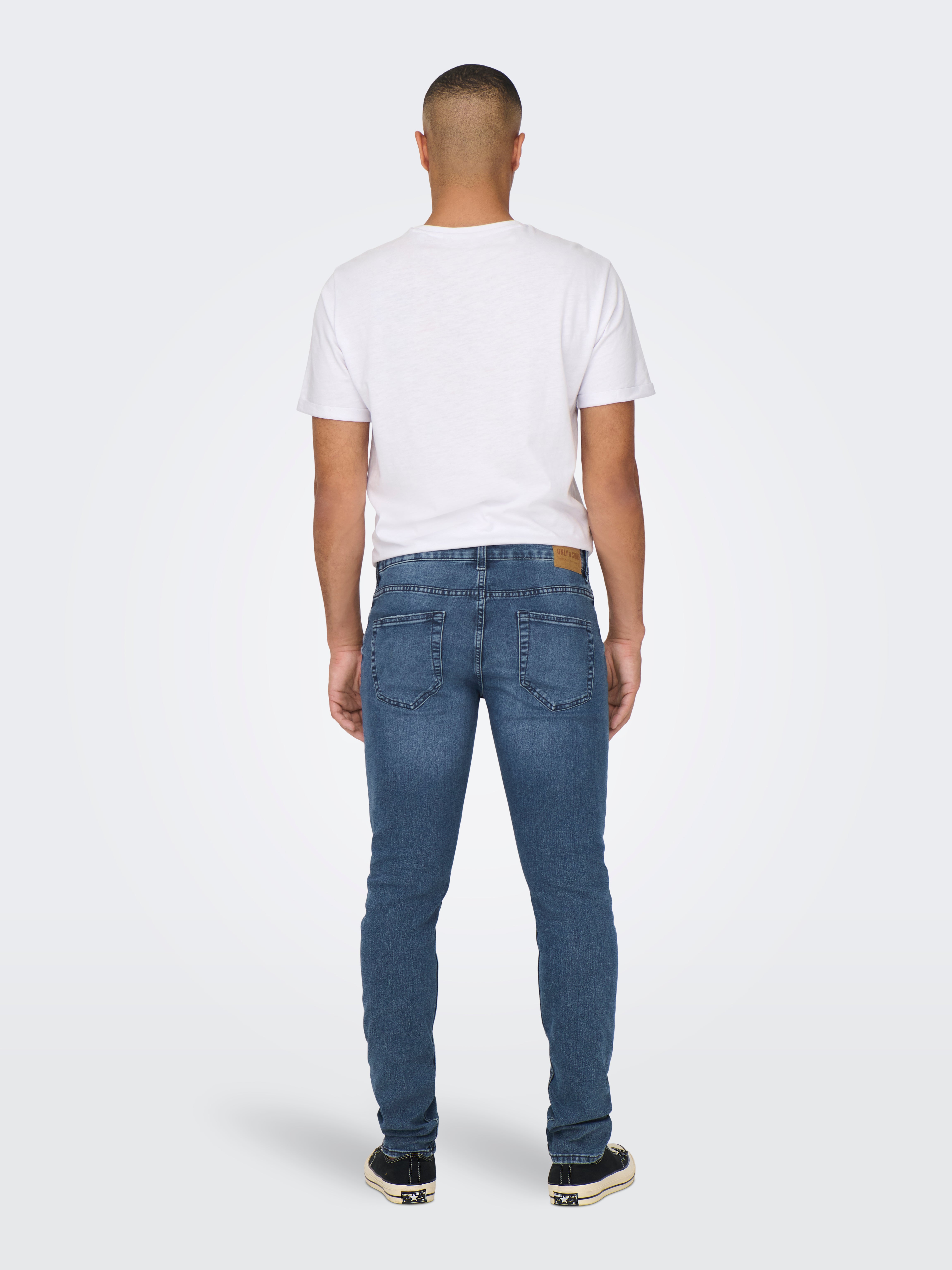 Only & Sons ONSWEFT BOX - Slim fit jeans - light blue denim/lichtblauw