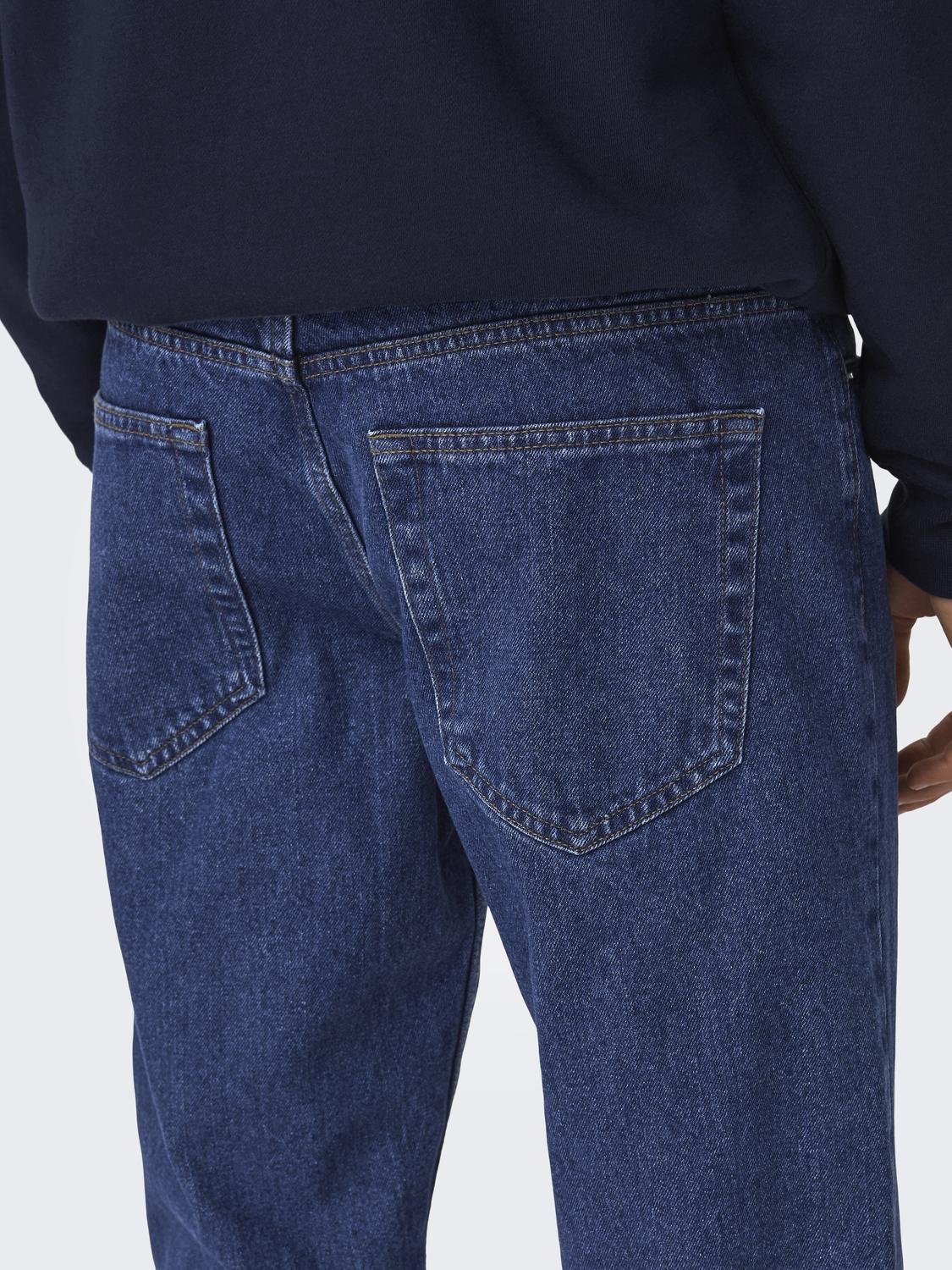 ONLY & SONS ONSEdge Straight Jeans -Medium Blue Denim - 22027901