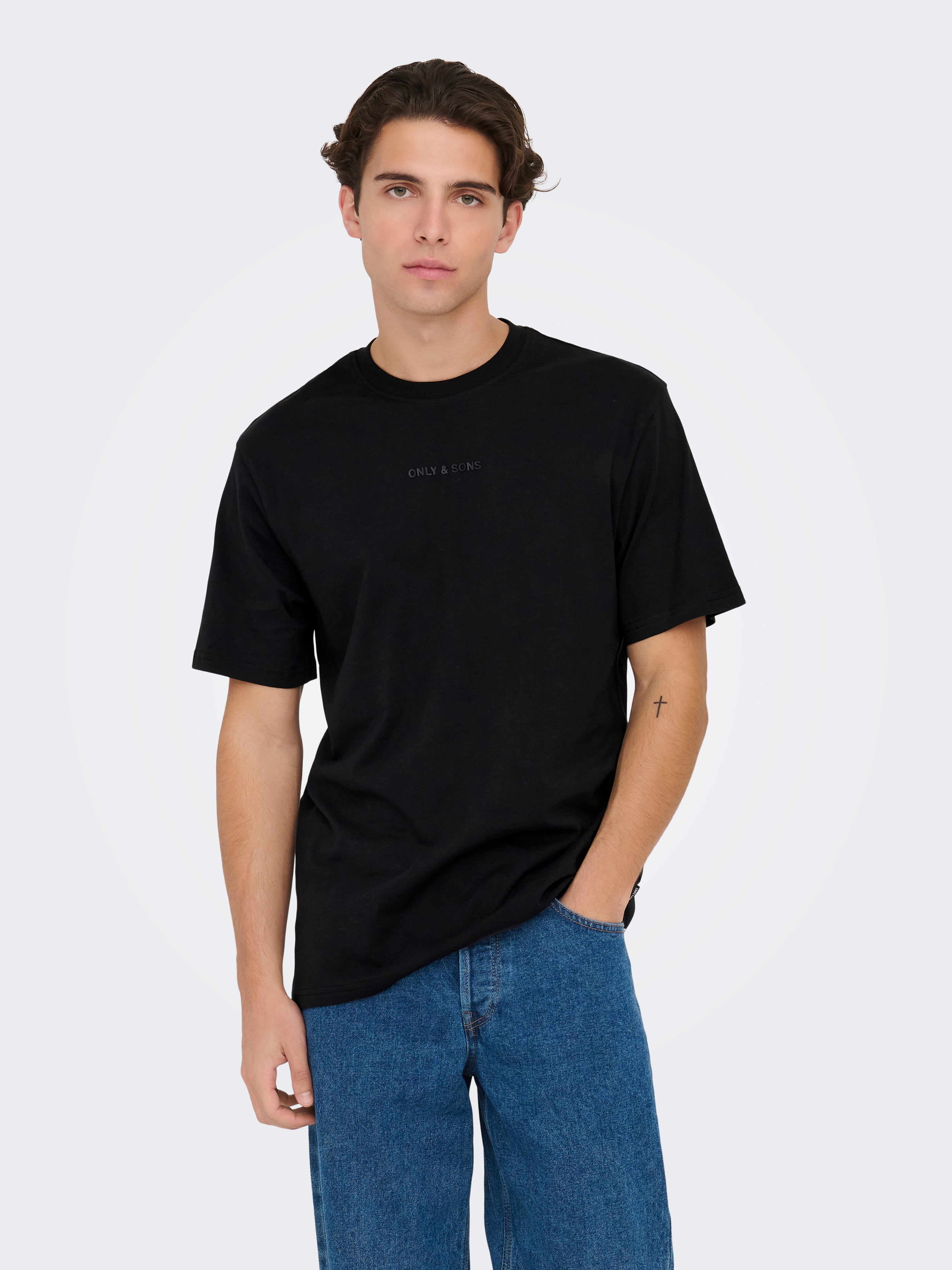 Jersey De Punto Cuello Redondo Para Hombre ONLY&SONS Ajuste