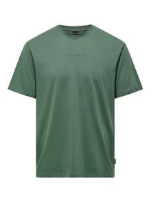 ONLY & SONS O-neck t-shirt  -Dark Forest - 22028147