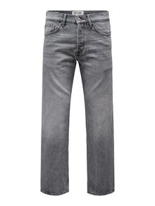 ONLY & SONS Sirge lõige Keskmine värvel Teksad -Medium Grey Denim - 22028202
