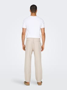ONLY & SONS Classic loose fit trousers -Silver Lining - 22028267