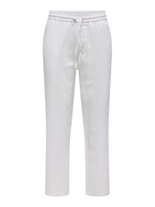ONLY & SONS Pantaloni Loose Fit Vita media -Bright White - 22028267