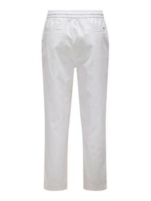ONLY & SONS Pantalons Loose Fit Taille moyenne -Bright White - 22028267