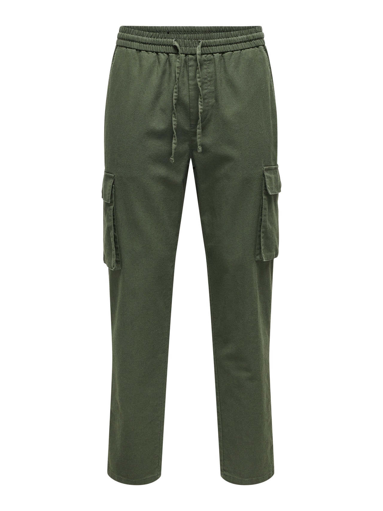ONLY & SONS ONSLINUS Tapered Fit Cargo trousers -Olive Night - 22028268