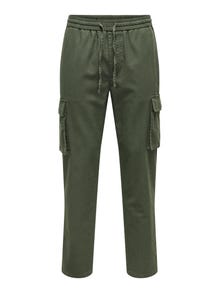ONLY & SONS ONSLINUS Tapered Fit Cargo trousers -Olive Night - 22028268