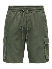 ONLY & SONS Lös passform Cargoshorts -Olive Night - 22028269