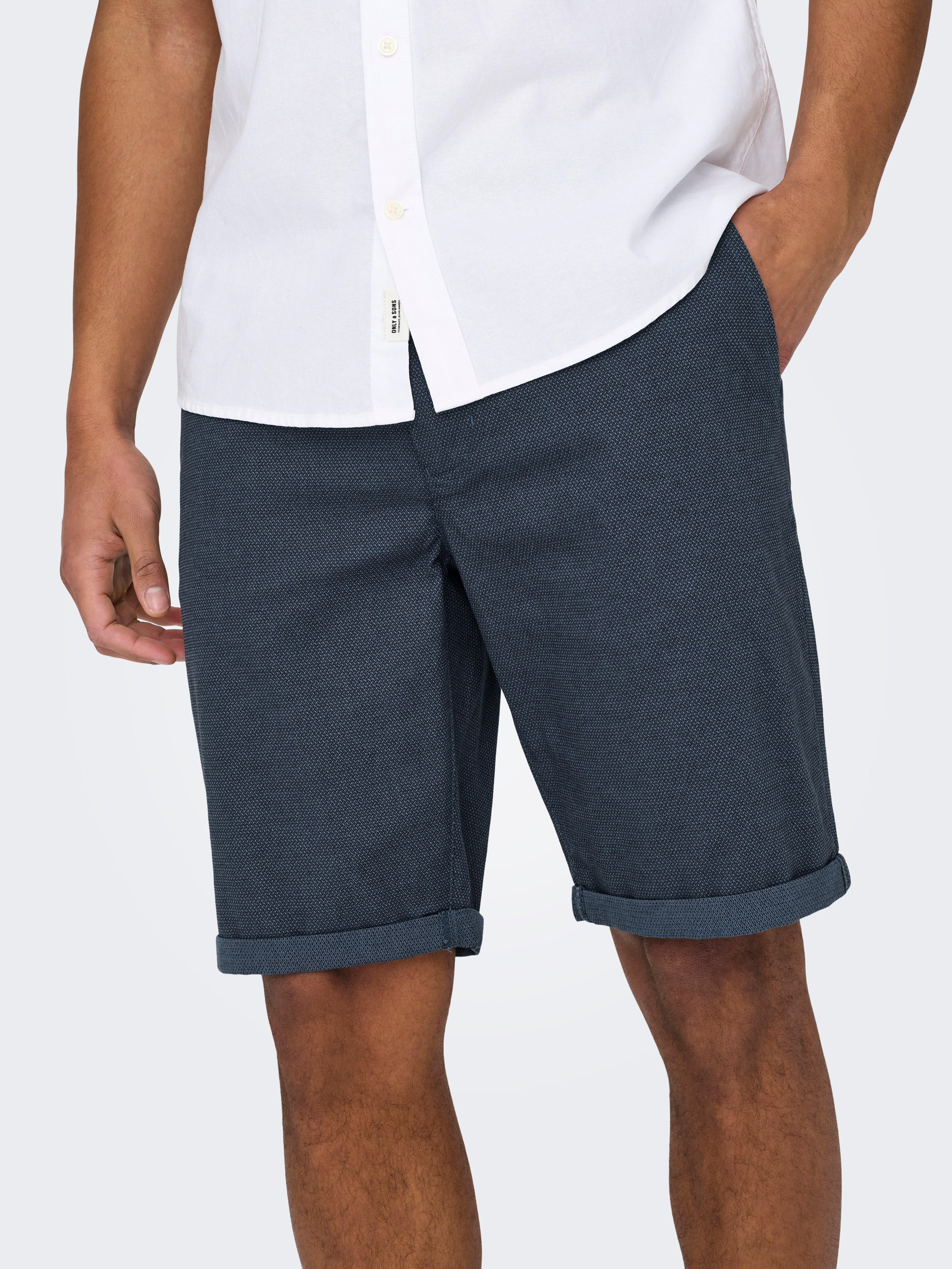 【SATIIIZ】Pino Washed Banding Bermuda Pants purple striped bermuda shorts