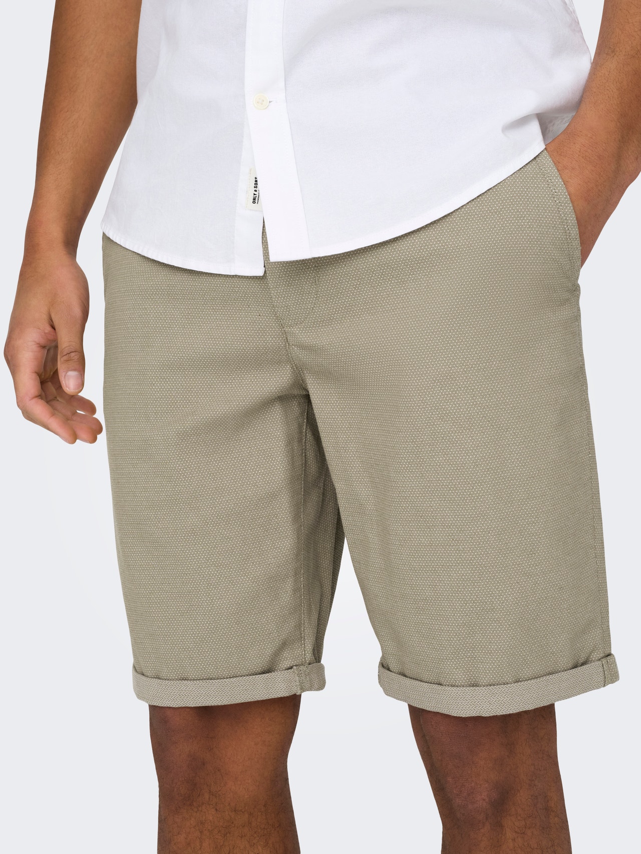 ONLY & SONS ONSPETER Regular Fit Shorts -Fallen Rock - 22028336