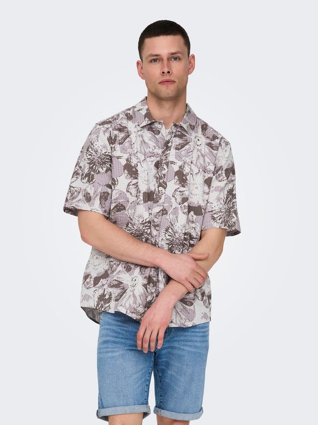 ONLY & SONS Short sleeved shirt with pattern - 22028356