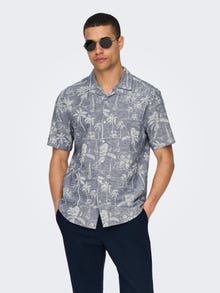 ONLY & SONS Shirt with short sleeves -Dress Blues - 22028423