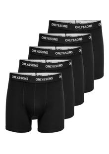 ONLY & SONS 5-pack trunks -Black - 22028439