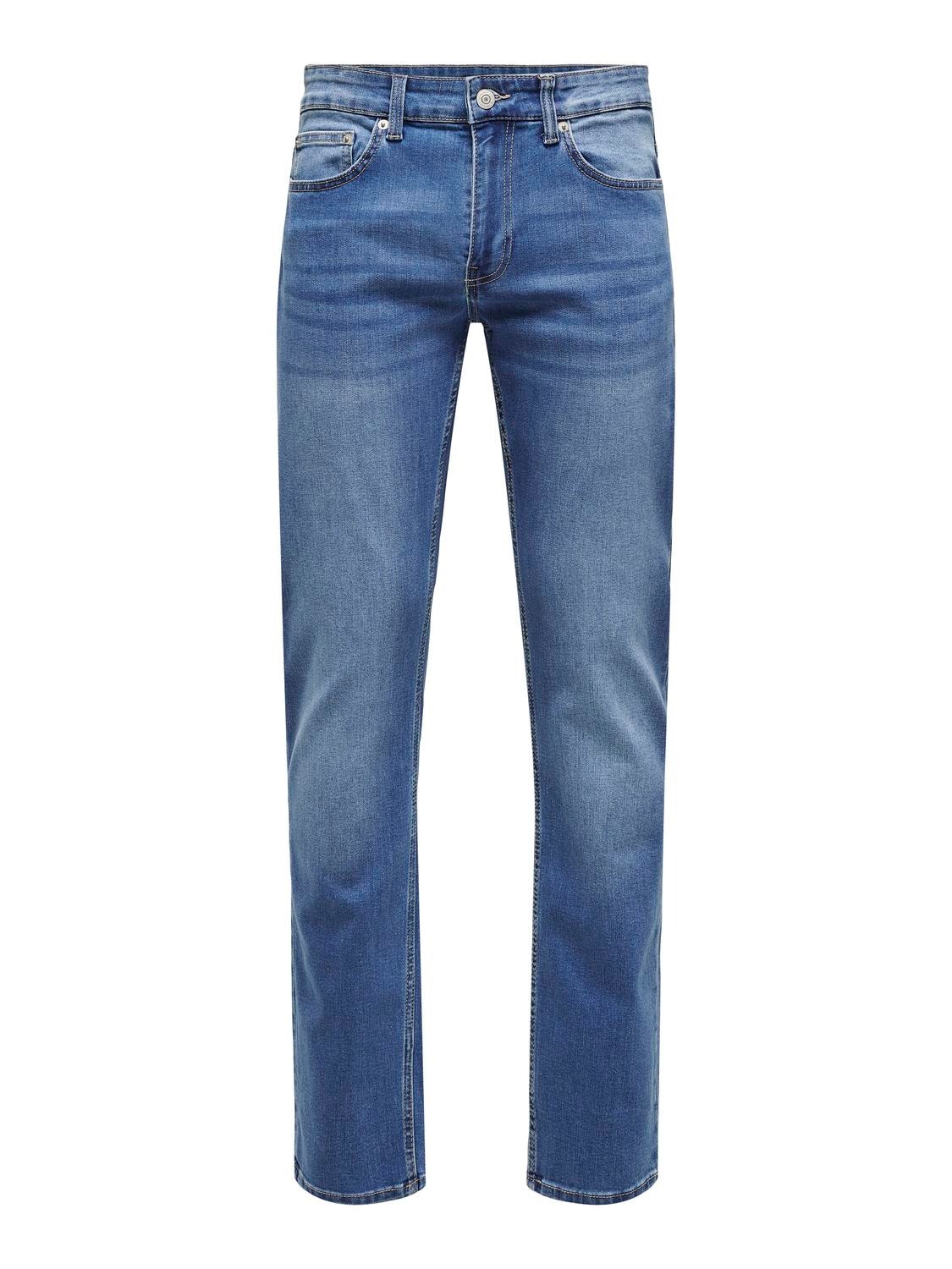 ONLY & SONS ONSWeft Regular Denim Jeans -Medium Blue Denim - 22028521