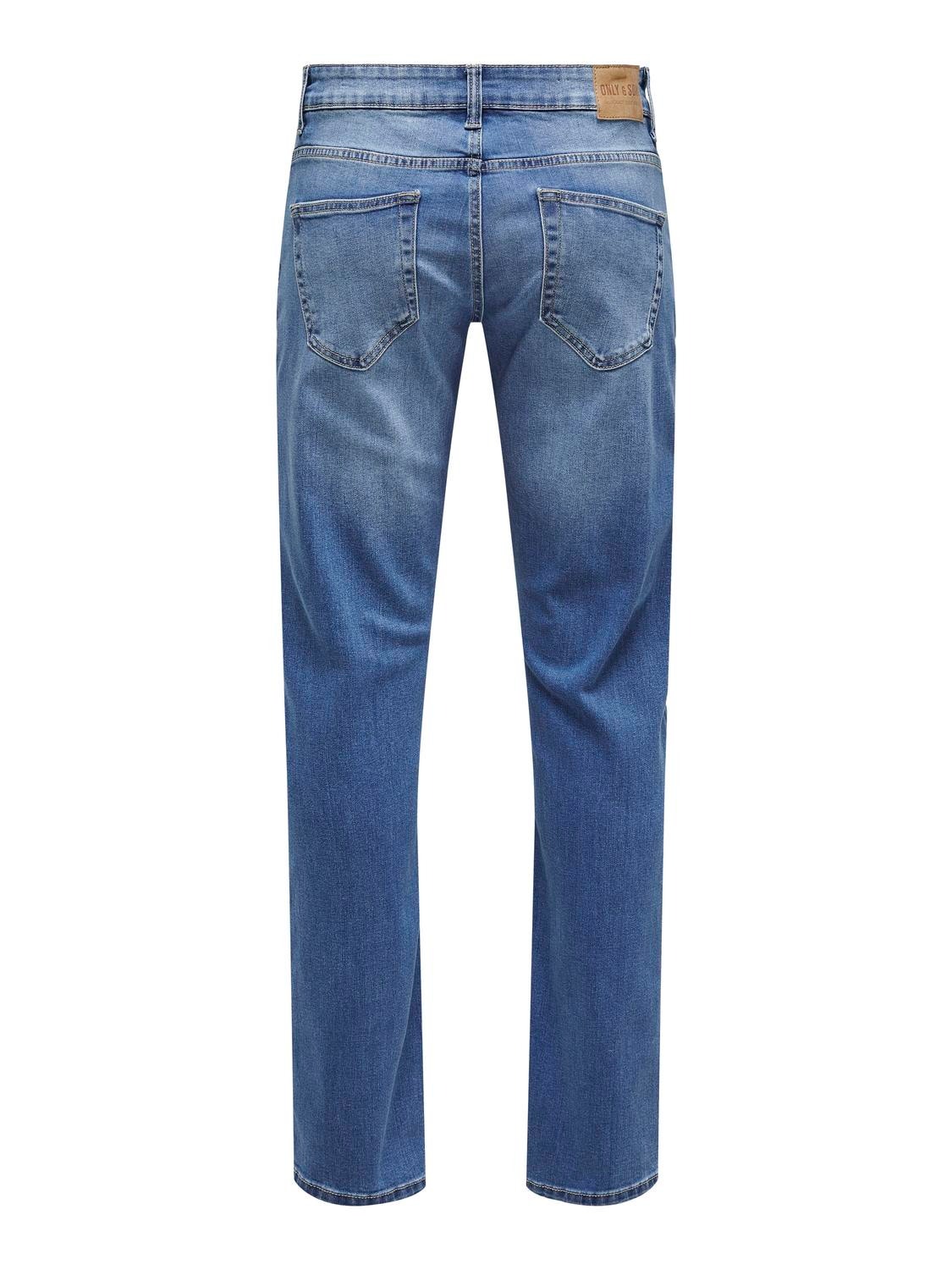 ONLY & SONS ONSWeft Regular Denim Jeans -Medium Blue Denim - 22028521