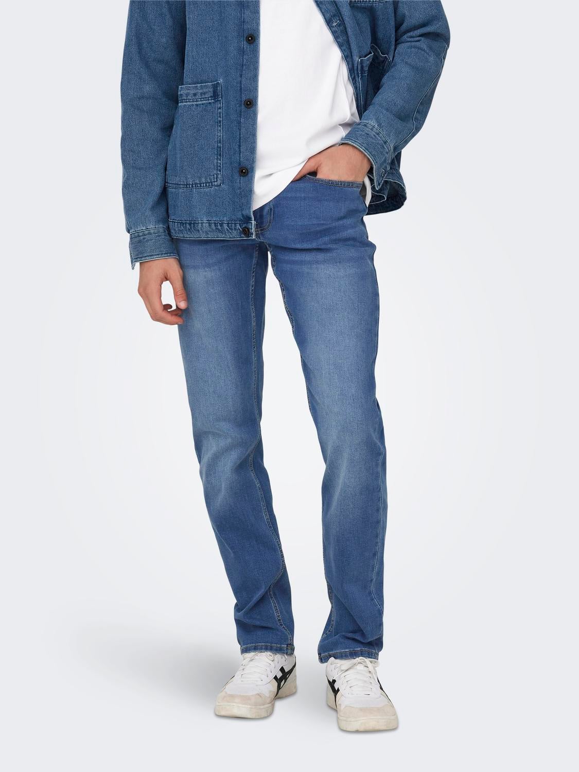 Onsweft Mittlere Taille Normal Geschnitten Jeans