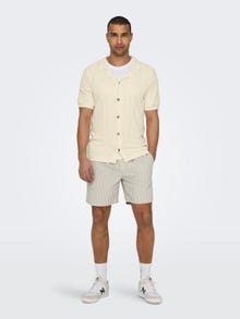 ONLY & SONS Knitted shirt with short sleeves -Antique White - 22028576