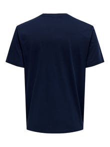 ONLY & SONS T-shirts Regular Fit Col rond -Navy Blazer - 22028593