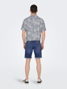 ONLY & SONS Regular Fit Mid waist Shorts -Dark Blue Denim - 22028773