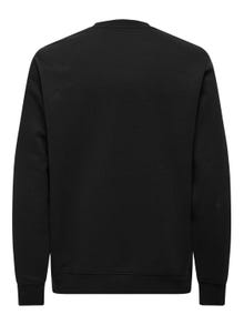 ONLY & SONS Normal geschnitten Rundhalsausschnitt Sweatshirt -Black - 22028798