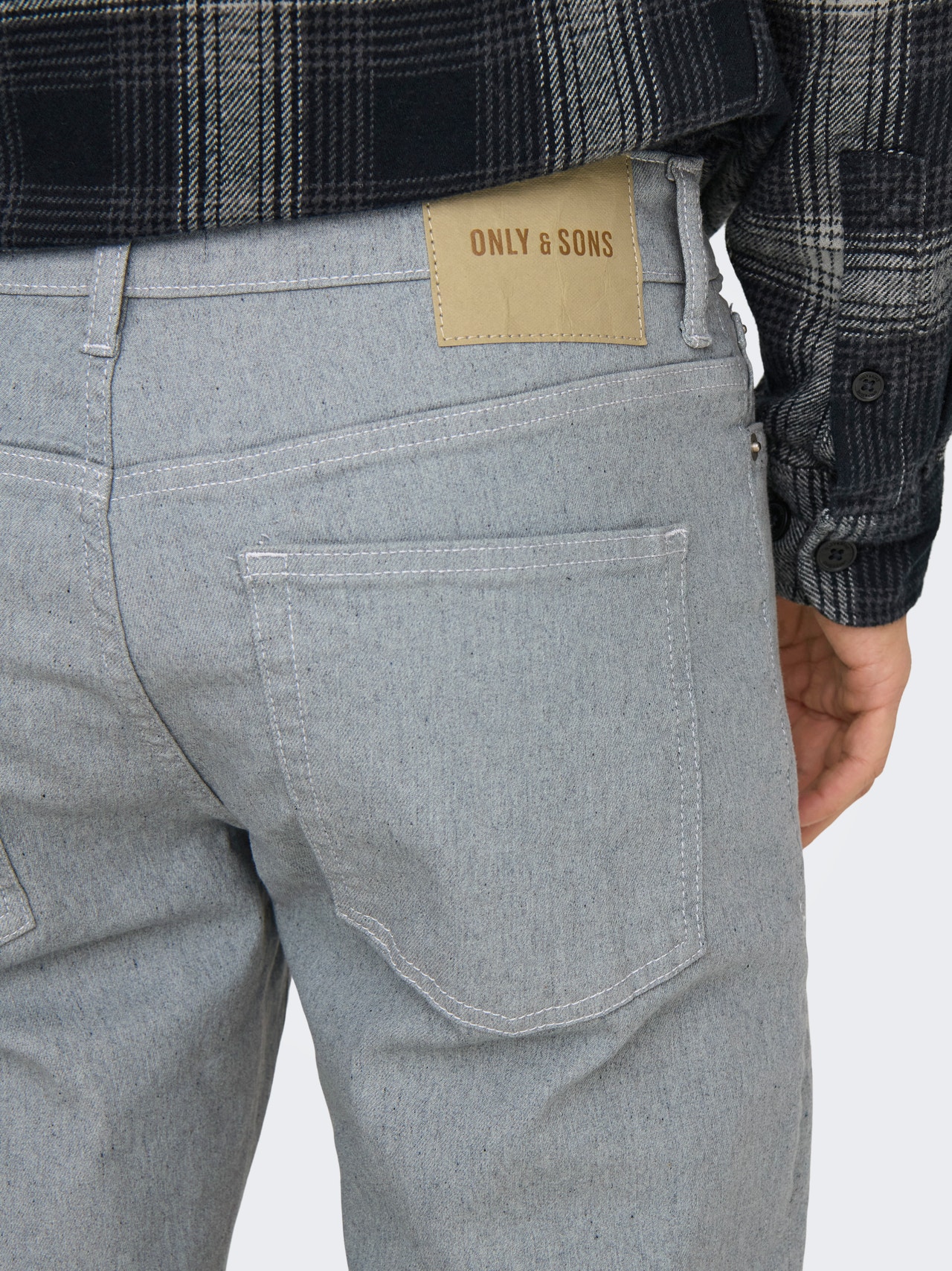 ONLY & SONS Tavapärane lõige Keskmine vöökoht Teksad -Light Grey Denim - 22029013