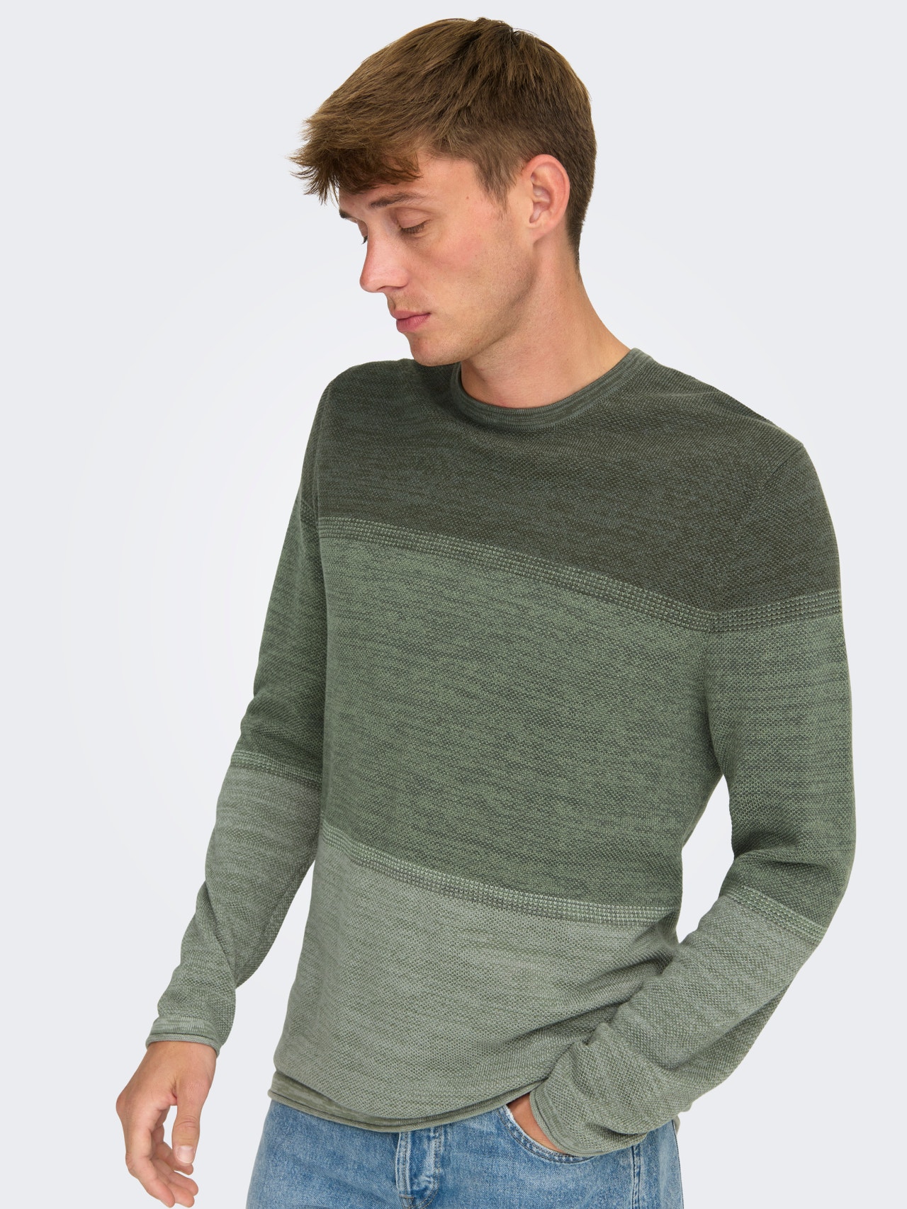 ONLY & SONS ONSFELIX Pullover -Castor Gray - 22029042