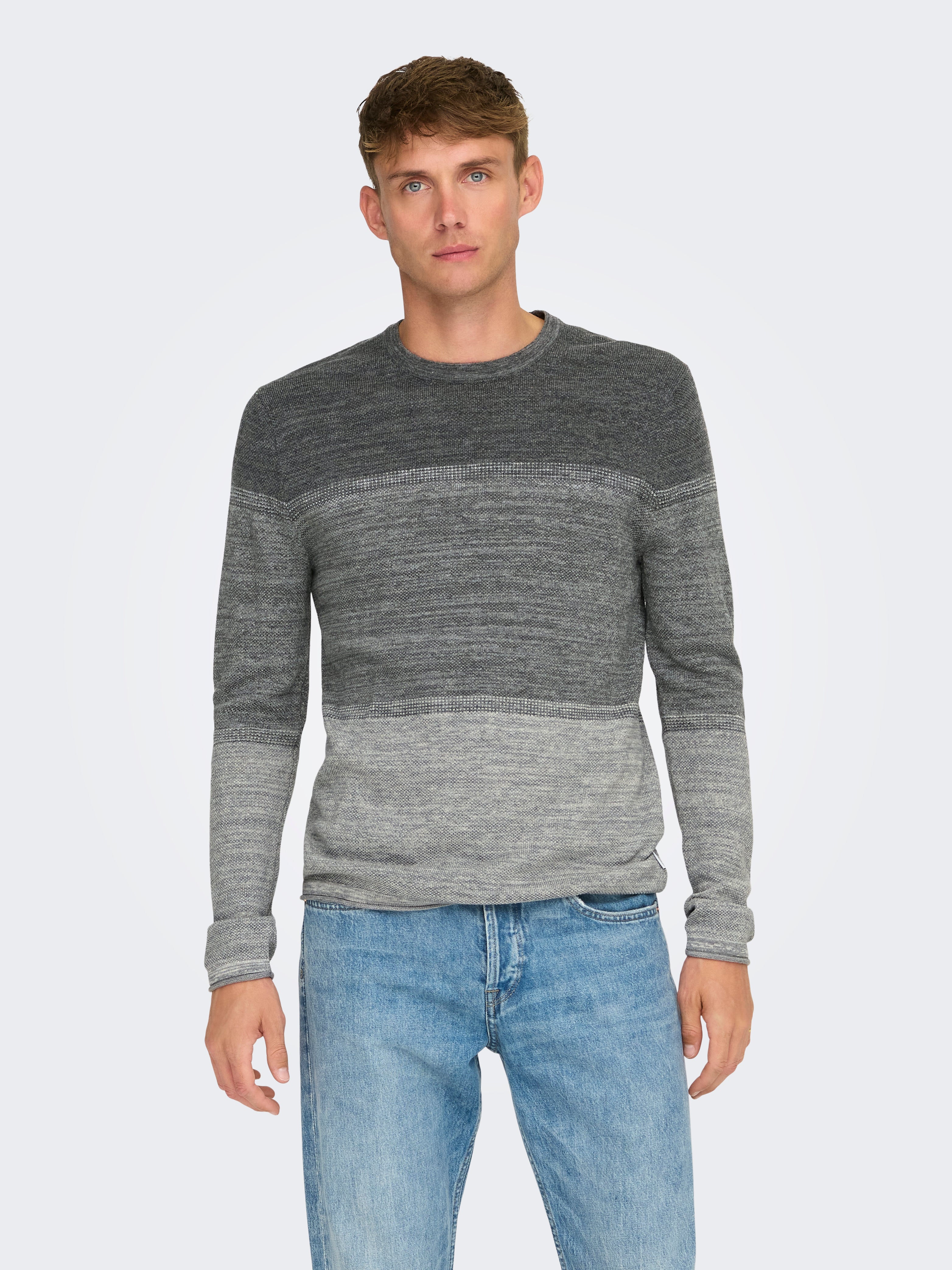 ONLY & SONS Onsfelix Reg 12 Crew Knit Noos, Port Royale, M