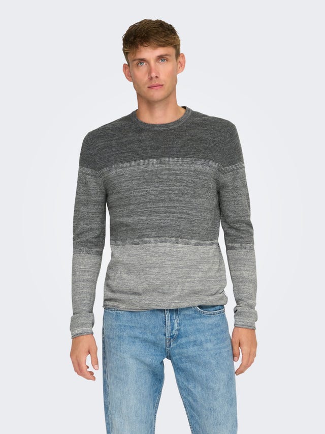 ONLY & SONS Onsfelix Reg 12 Crew Knit Noos, Port Royale, M ONLY & SONS Onsfelix Reg 12 Crew Knit Noos, Port Royale, M