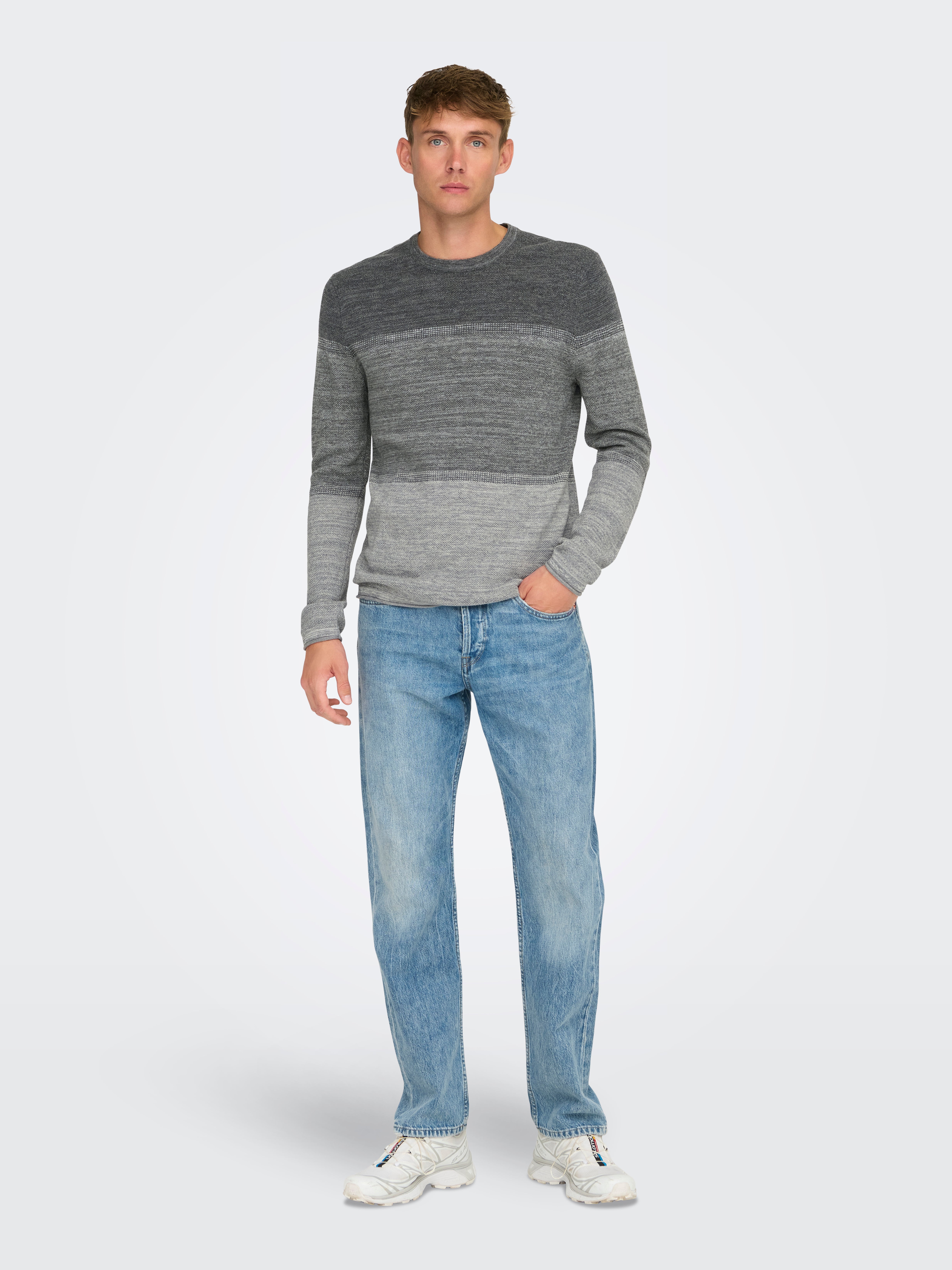 ONSFELIX Pullover | Light Grey | ONLY & SONS®