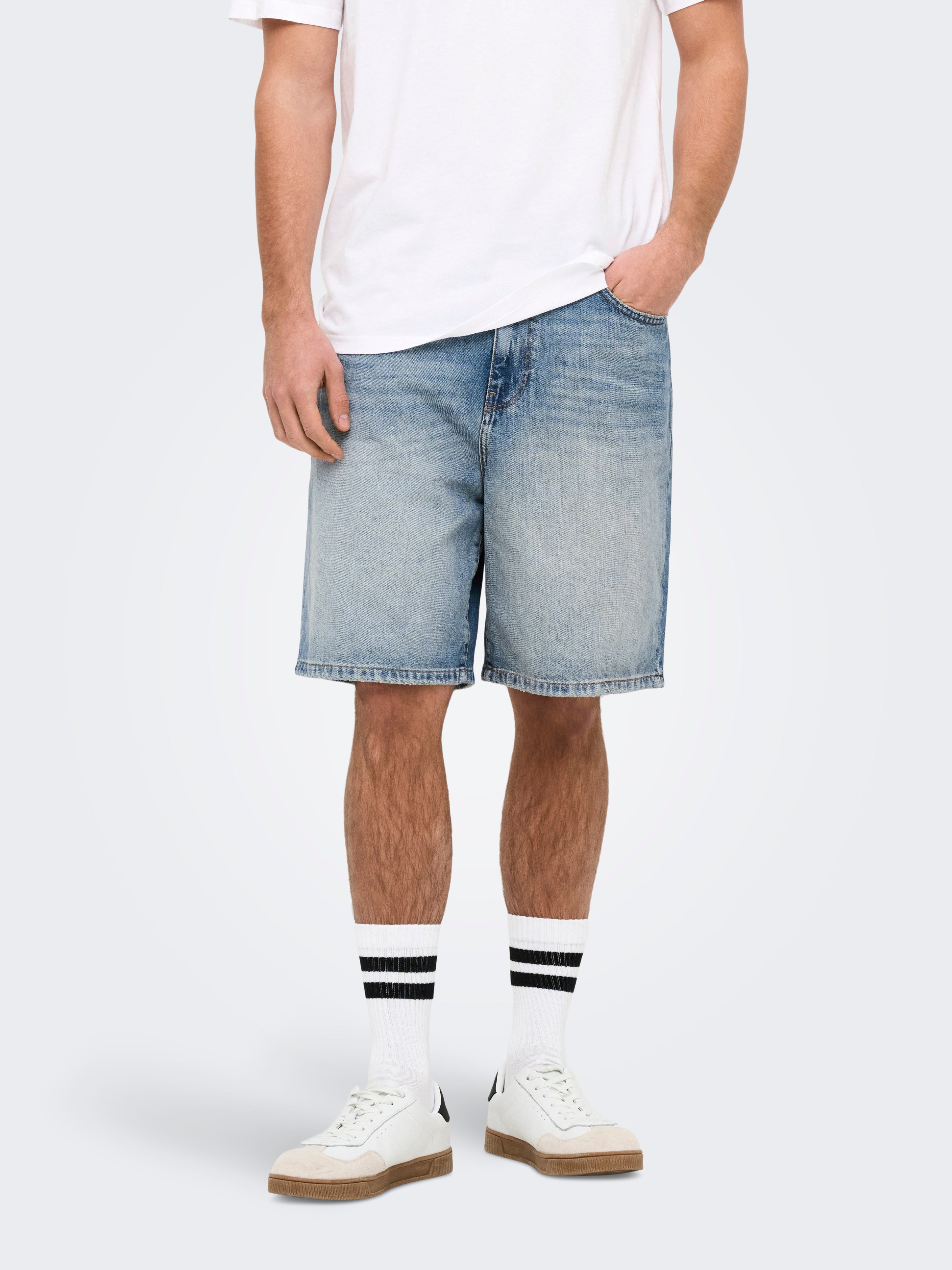 Thumbnail - Onsfade Mittlere Taille Locker Geschnitten Shorts