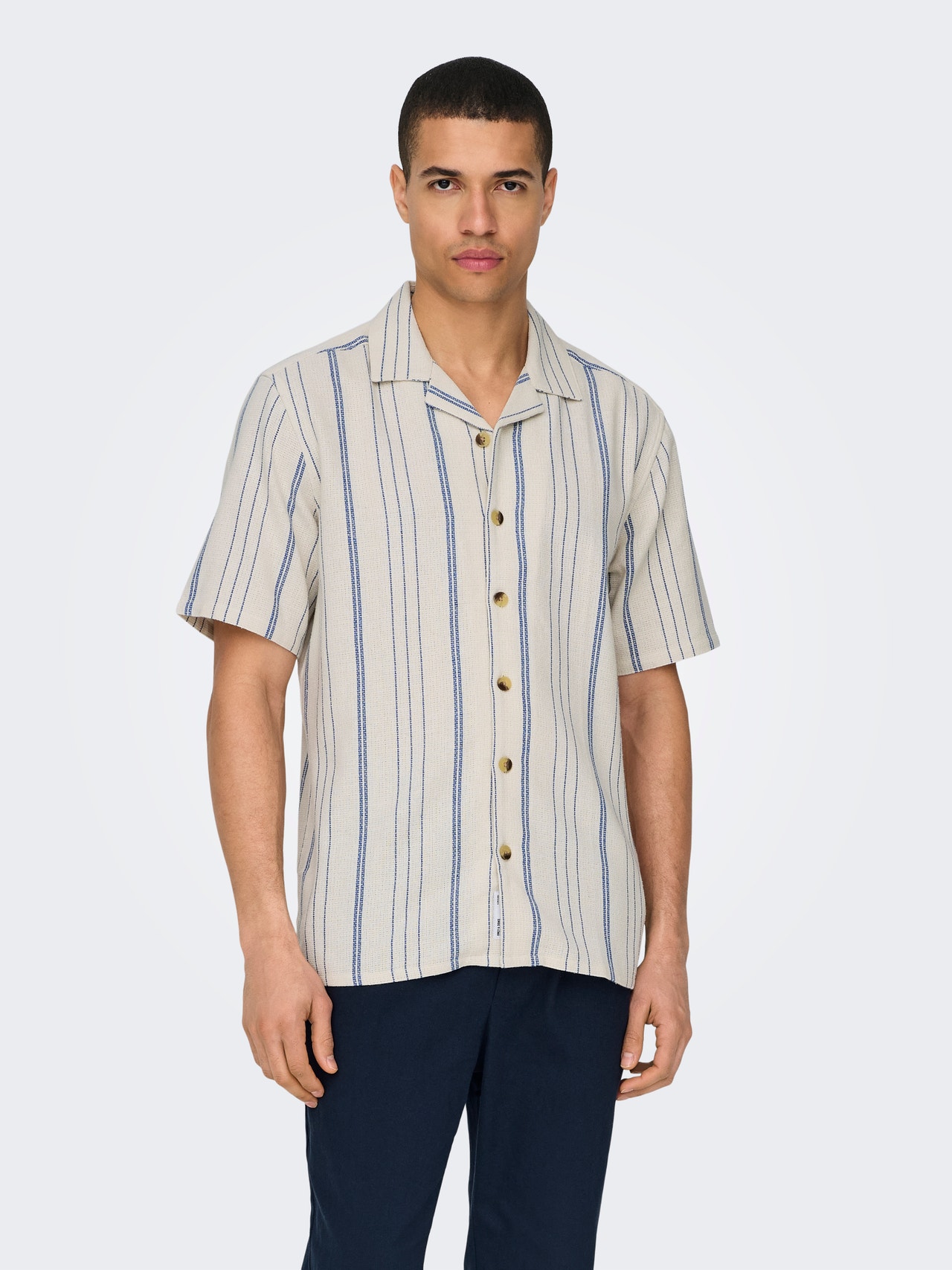 ONLY & SONS Camicie Regular Fit Colletto hawaiano -Cloud Dancer - 22029099