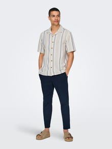ONLY & SONS Regular Fit Resort collar Shirt -Cloud Dancer - 22029099
