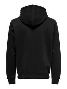 ONLY & SONS Tavapärane lõige Kapuuts Dressipluusid -Black - 22029225