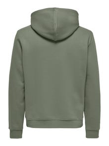 ONLY & SONS Tavapärane lõige Kapuuts Dressipluusid -Castor Gray - 22029225