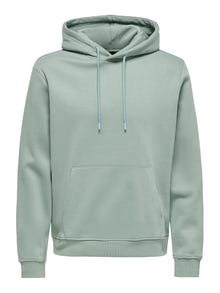 ONLY & SONS Tavapärane lõige Kapuuts Dressipluusid -Chinois Green - 22029225