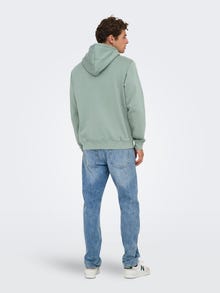 ONLY & SONS Tavapärane lõige Kapuuts Dressipluusid -Chinois Green - 22029225