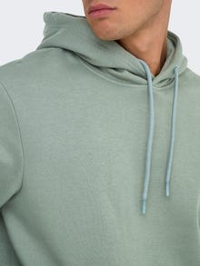 ONLY & SONS Tavapärane lõige Kapuuts Dressipluusid -Chinois Green - 22029225