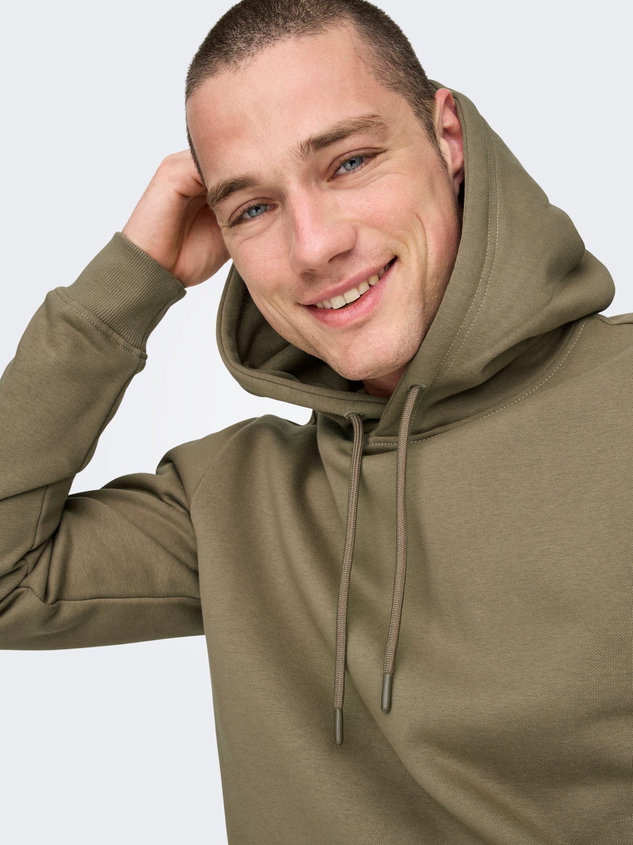 ONLY & SONS Tavapärane lõige Kapuuts Dressipluusid -Caribou - 22029225