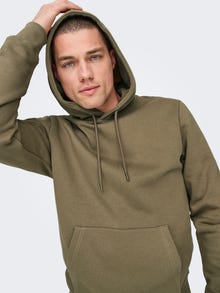 ONLY & SONS Tavapärane lõige Kapuuts Dressipluusid -Caribou - 22029225