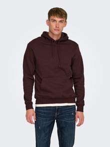 ONLY & SONS Tavapärane lõige Kapuuts Dressipluusid -Fudge - 22029225