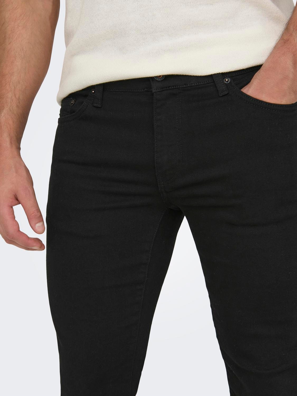 ONLY & SONS ONSLoom Slim Jeans -Black Denim - 22029242