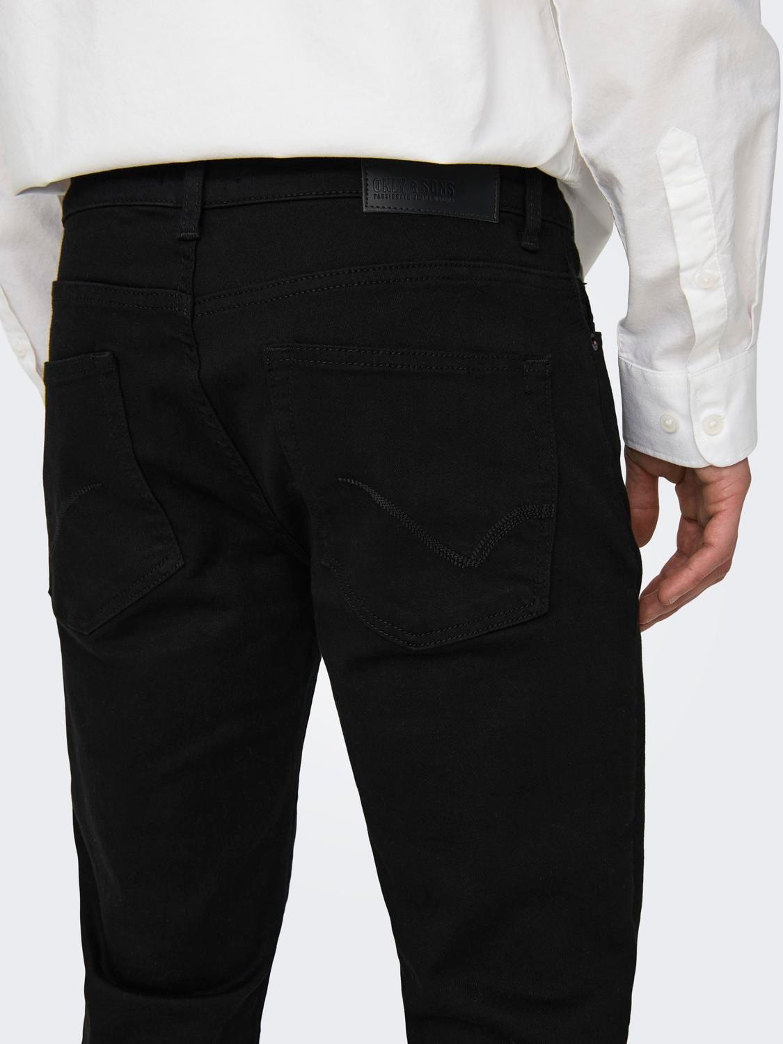 ONLY & SONS ONSLoom Slim Jeans -Black Denim - 22029242