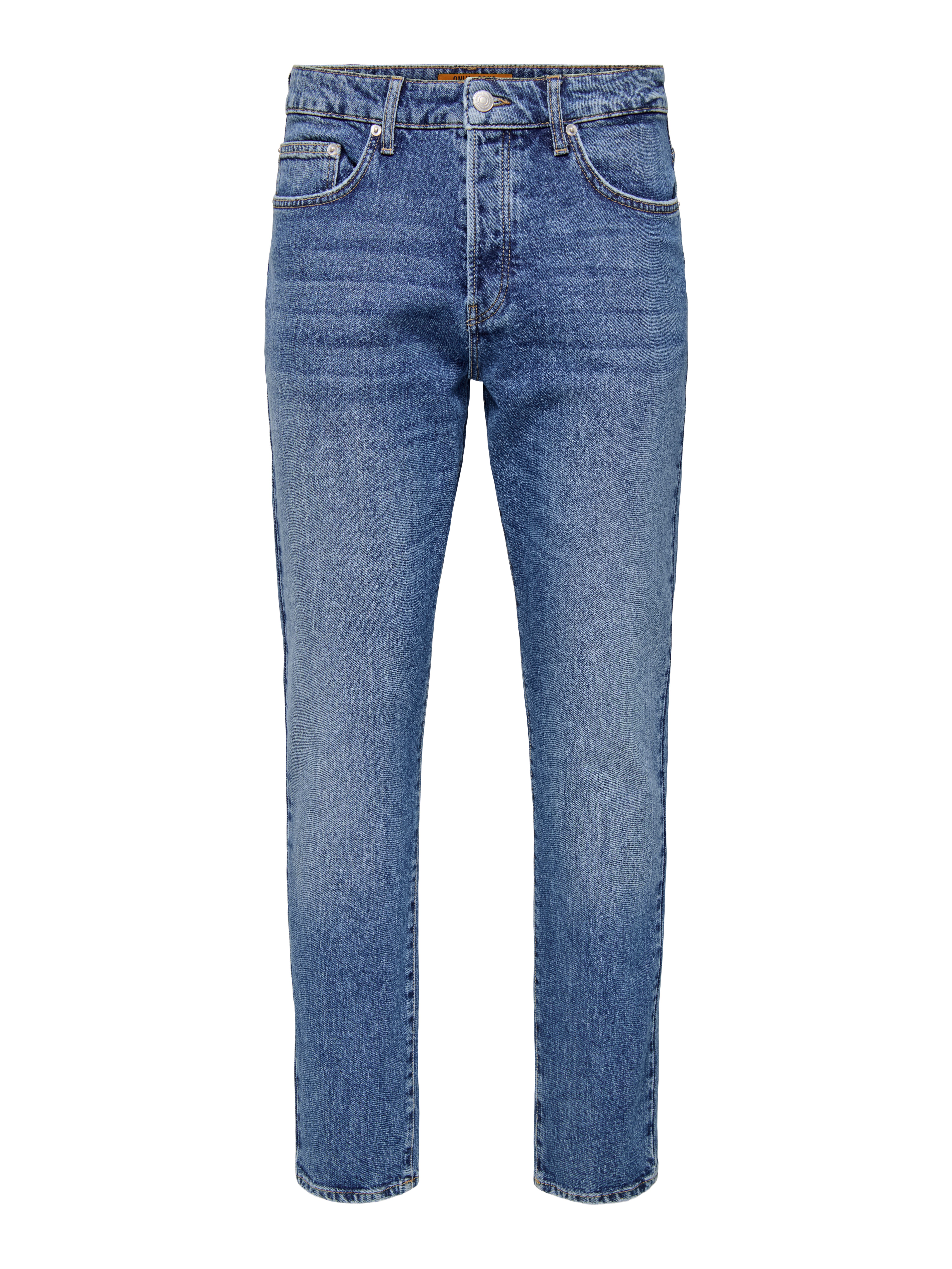 Jeans Only & Sons Para Hombre - Corte Ajustado, 98% Algodón 2% Elastano, Cintura Normal Y Cierre De Botón