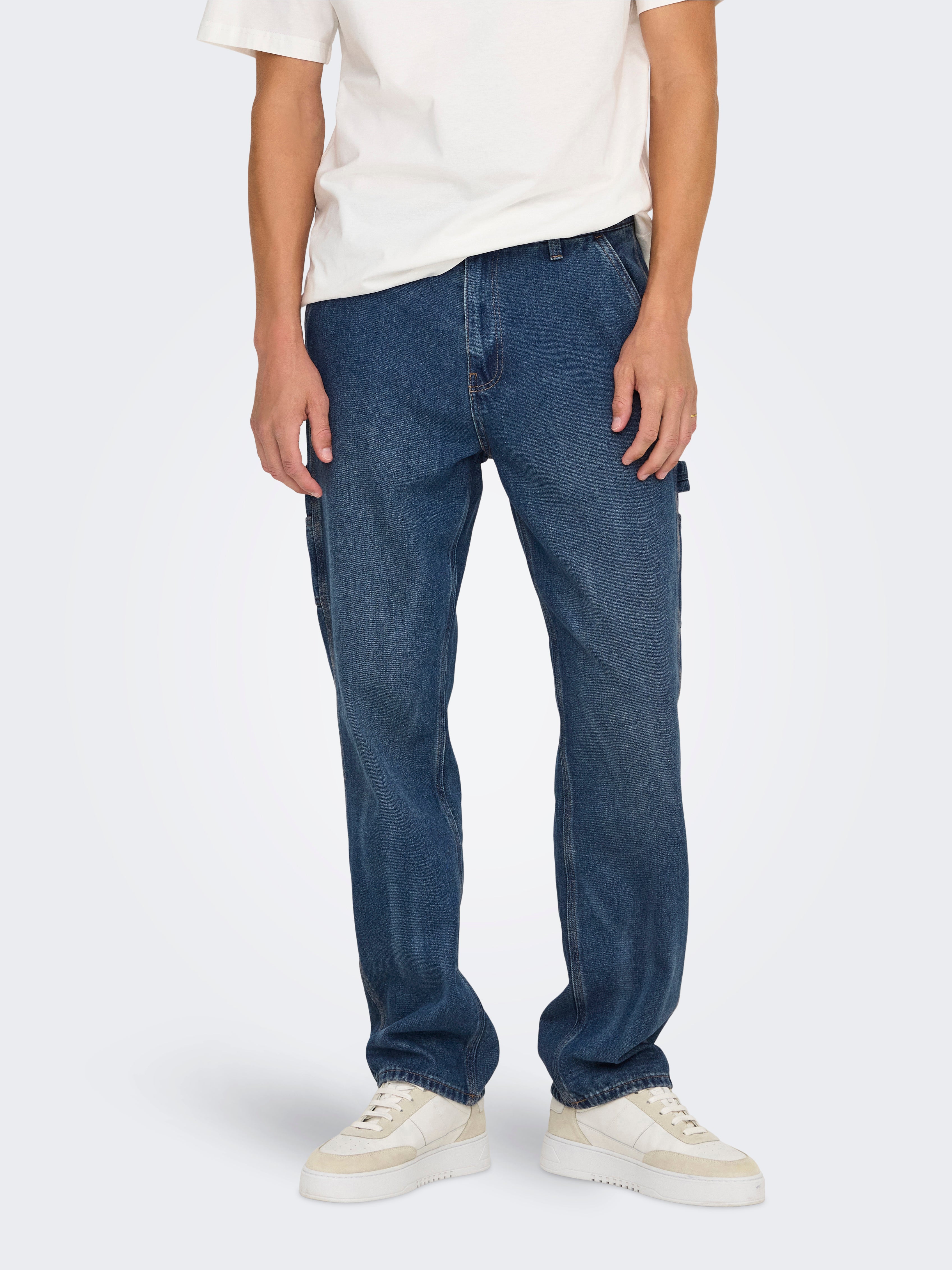 Thumbnail - Onsedge Mittlere Taille Gerade Geschnitten Jeans