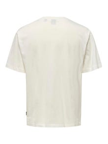 ONLY & SONS Relaxed fit O-hals T-shirts -Cloud Dancer - 22029435