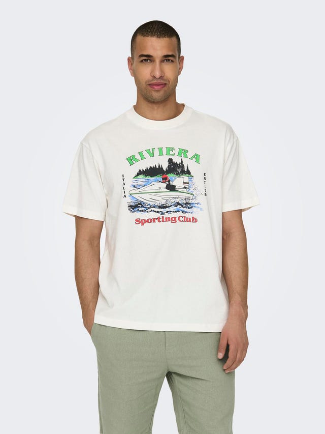 ONLY & SONS O-hals t-shirt  - 22029435