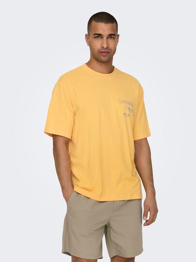ONLY & SONS Relaxed Fit Round Neck T-Shirt - 22029468