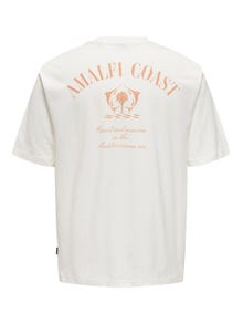 ONLY & SONS Locker geschnitten Rundhals T-Shirt -Bright White - 22029482