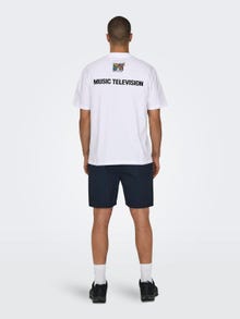 ONLY & SONS Locker geschnitten Rundhals T-Shirt -Bright White - 22029523