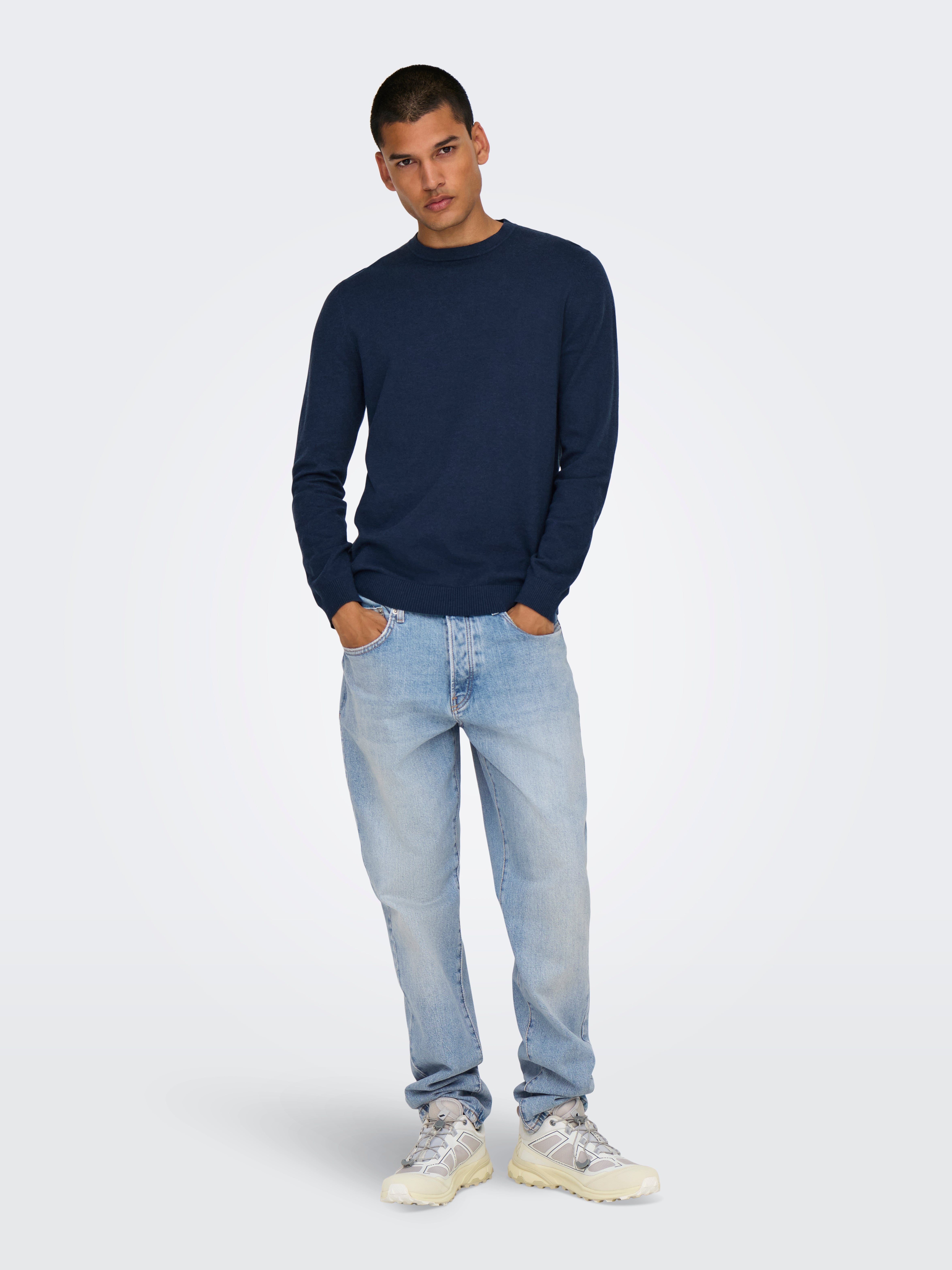 Mid rise tapered jeans best sale